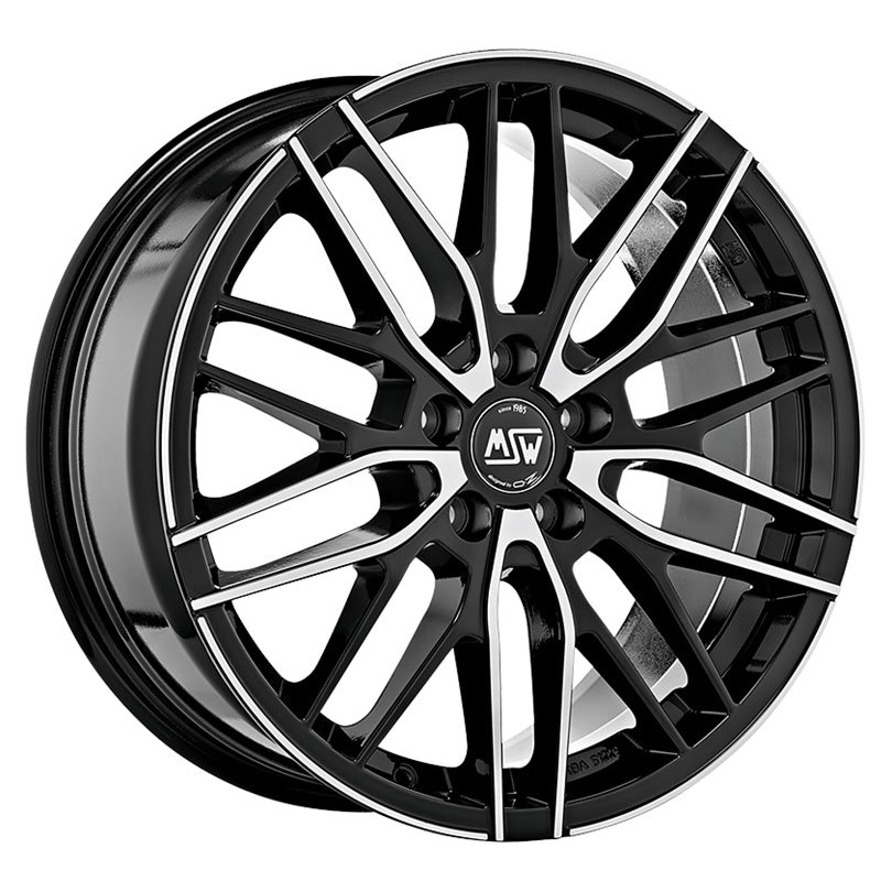 MSW 72 18x8" 5x114.3 ET40, Gloss Black, Machined Spokes