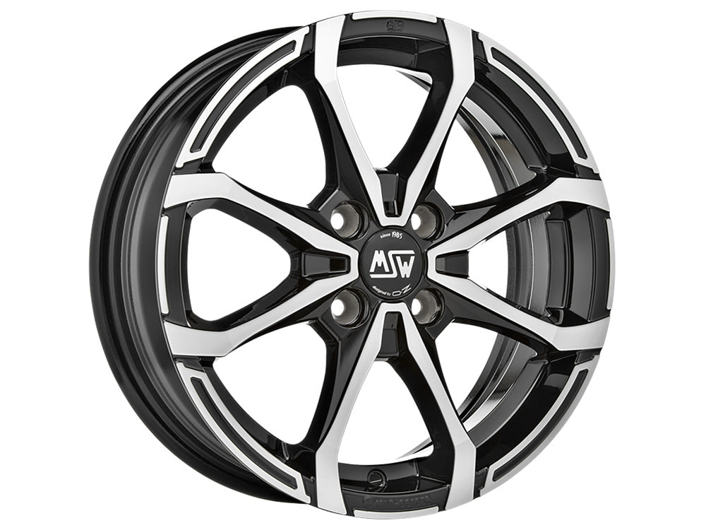 MSW X4 15x5" 4x100 ET32, Black Full Polished