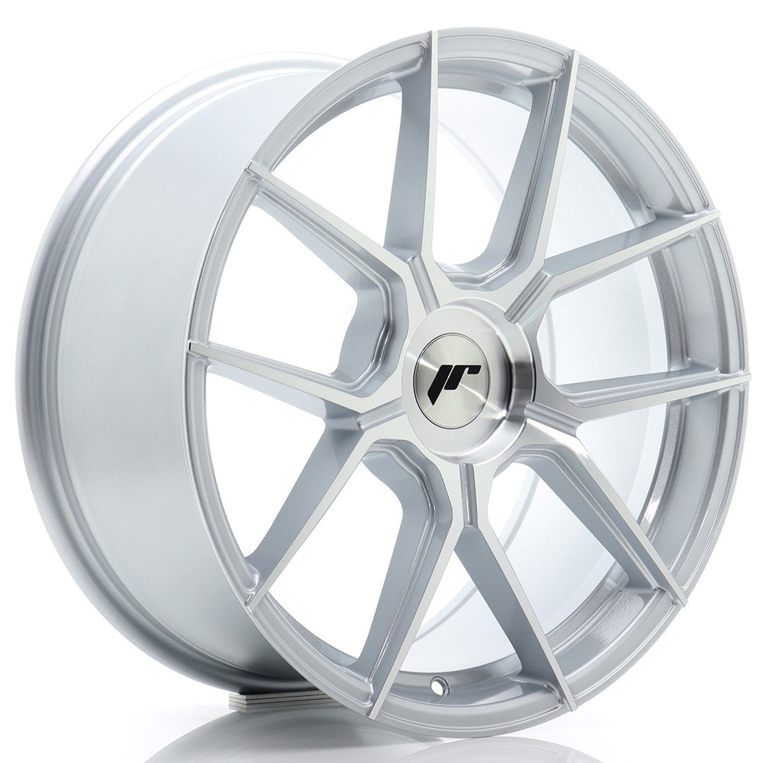 Japan Racing JR-30 18x8" (4 & 5 hole custom PCD) ET20-40, Machined Silver