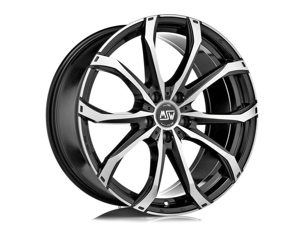 MSW 48 19x8" 5x112 ET21, Gloss Black, Machined Spokes