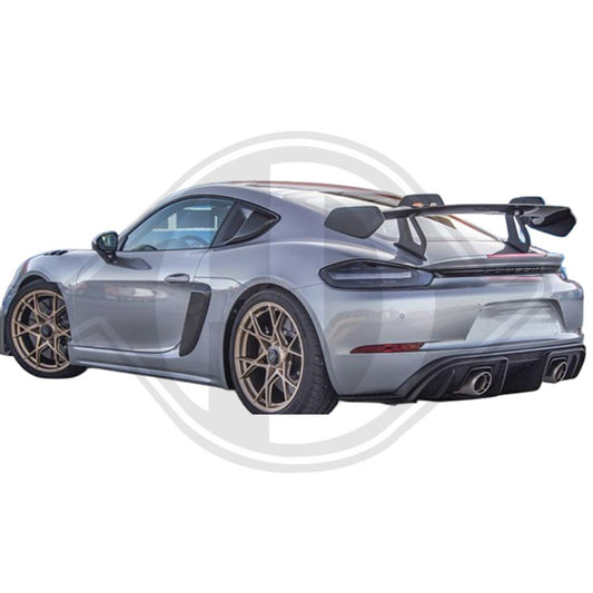 kit paraurti anteriore + diffusore posteriore + finali di scarico + spoiler posteriore PORSCHE CAYMAN 718 17-23 style gt4 rs
