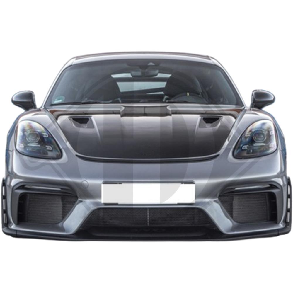 kit paraurti anteriore + diffusore posteriore + finali di scarico + spoiler posteriore PORSCHE CAYMAN 718 17-23 style gt4 rs