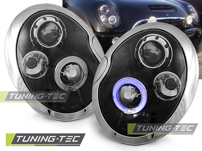 Coppia di Fari Anteriori per Mini COOPER R50 R52 R53 2001-2004 Angel Eyes