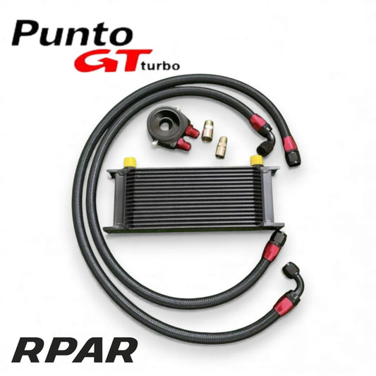 Radiatore Olio Maggiorato Fiat Punto Gt E Uno Turbi I.e.. con tubazione in treccia aeronautica