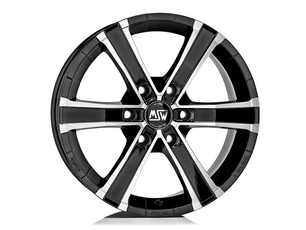 MSW Sahara 6 18x8" 6x114.3 ET43, Gloss Black, Machined Spokes