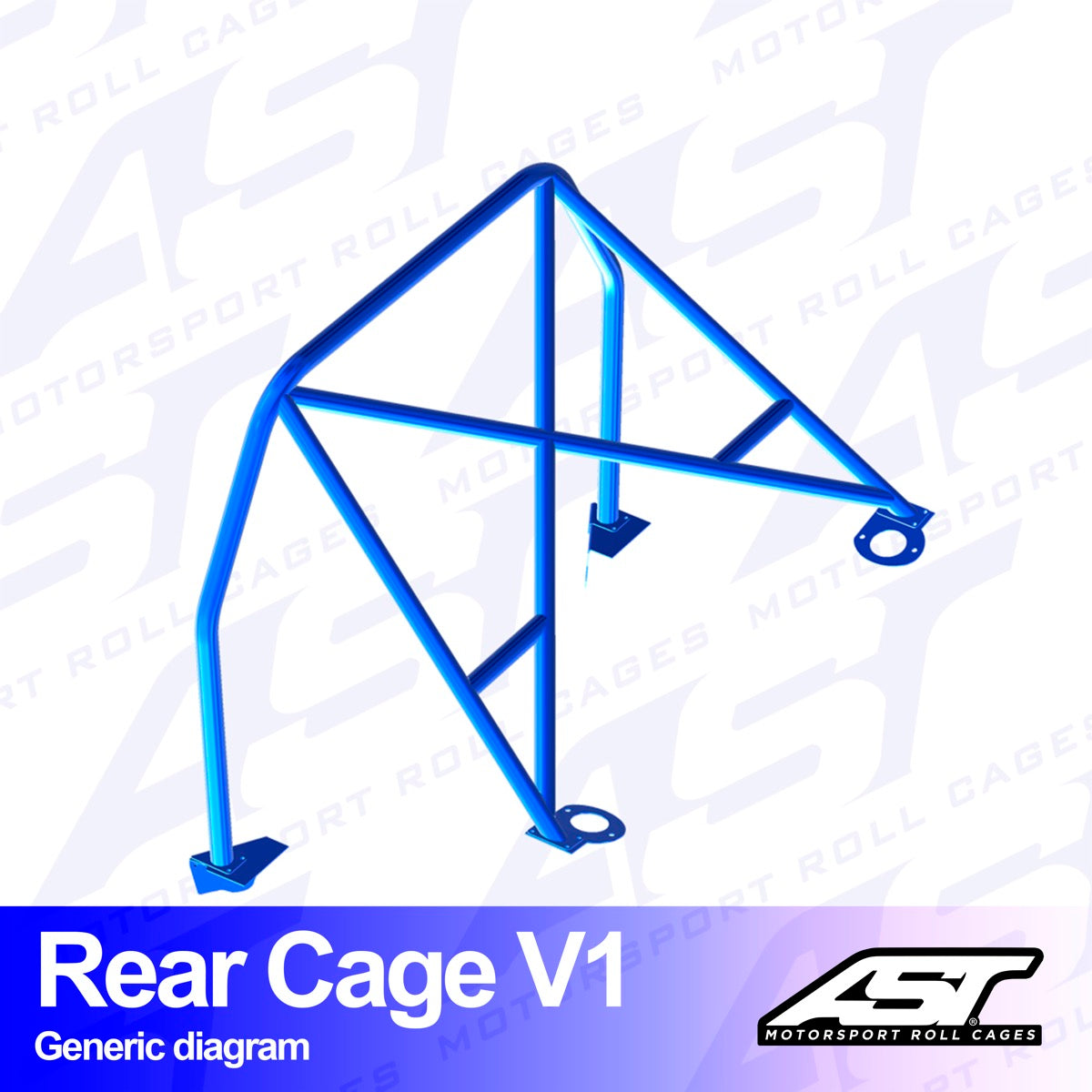 AST Rollcages V1 Bolt-In Rear Roll Cage for Mercedes C123