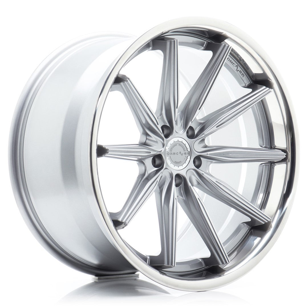 Concaver CVR8 21x10.5" (5 hole custom PCD) ET0-10, Brushed Titanium