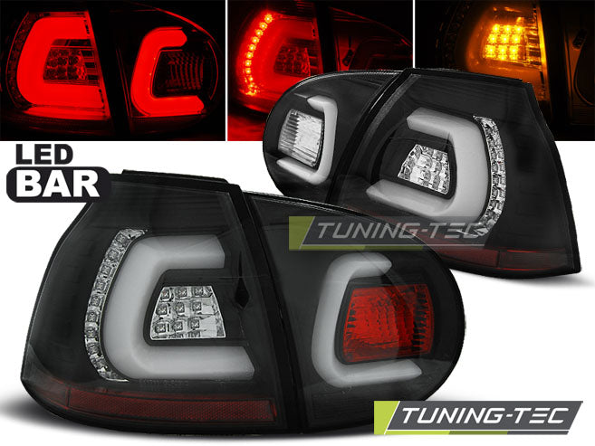 Coppia di Fari Posteriori LED VW GOLF 5 2003 2009 BLACK NERI