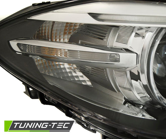 COPPIA FANALI FARI XENON ANGEL EYES LED DRL BMW F10 F11 2010 2013