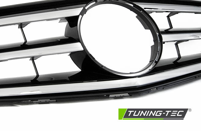 GRIGLIA CALANDRA ANTERIORE MERCEDES W204 2007-2014 CROMATO-NERO