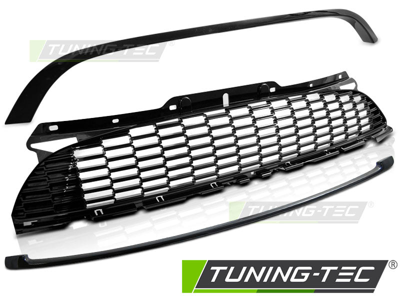 GRIGLIA CALANDRA ANTERIORE MINI COOPER S JCW 2006-2014 R56 R57 R55 NERO LUCIDO