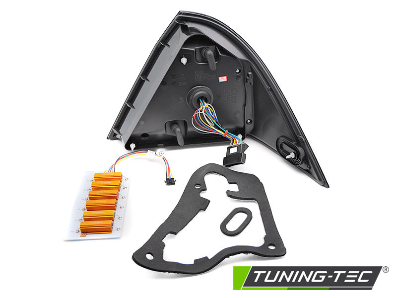 COPPIA FARI FANALI POSTERIORI MERCEDES W203 SEDAN 04-07 RED fumè LED BAR