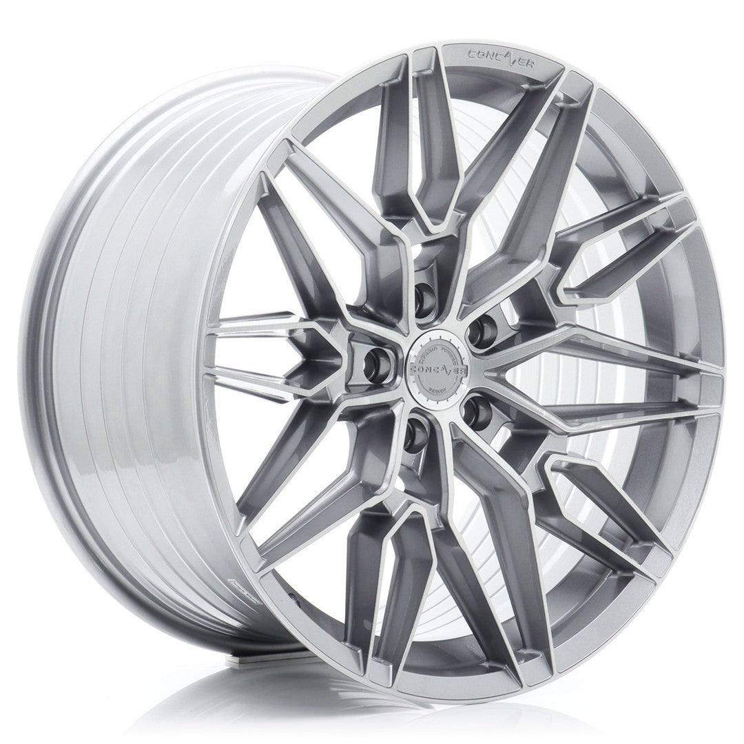 Concaver CVR6 21x9.5" (5 hole custom PCD) ET14-58, Brushed Titanium