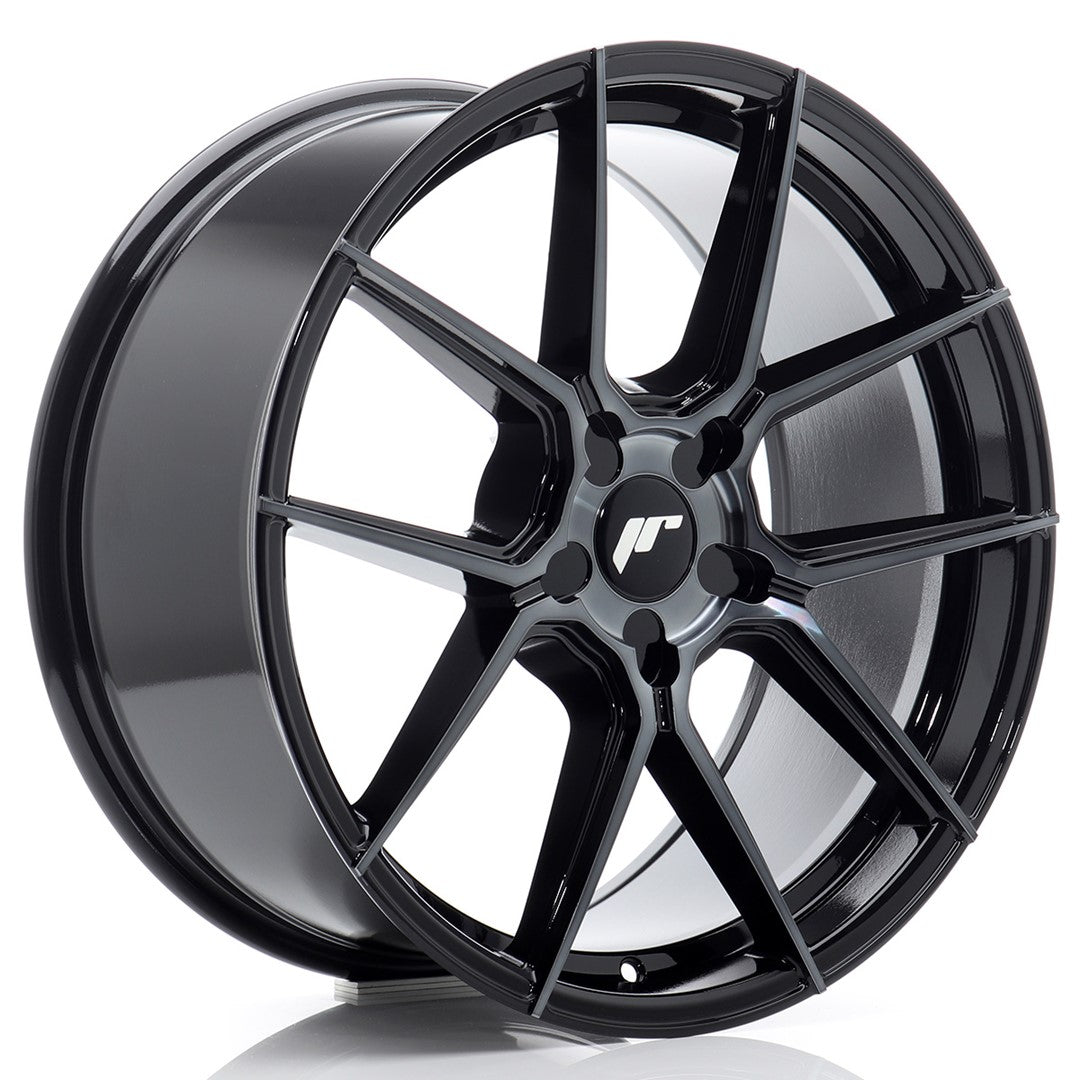 Japan Racing JR-30 19x8" (5 hole custom PCD) ET20-40, Machined Black, Tinted Face