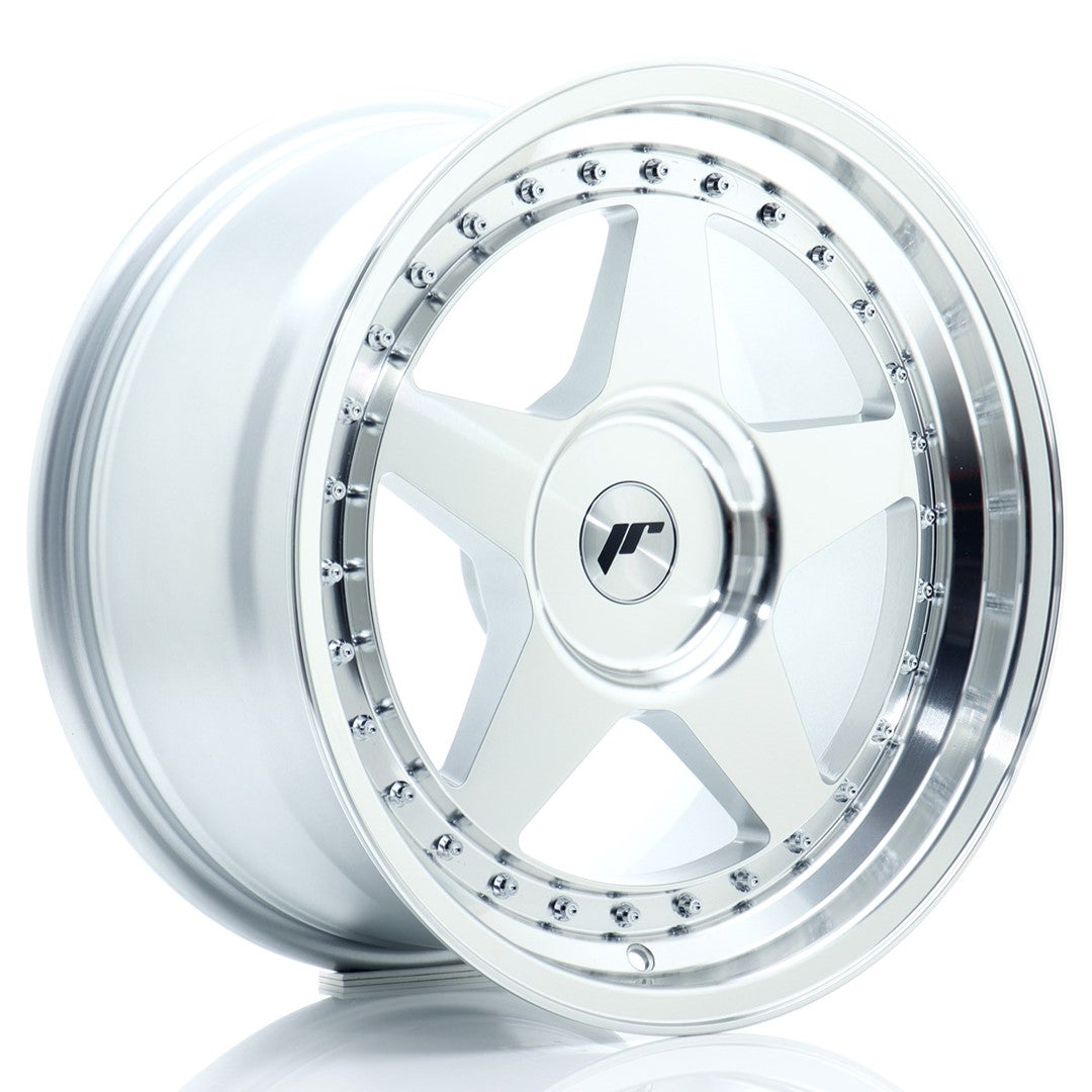 Japan Racing JR-6 17x9" (4 & 5 hole custom PCD) ET20-35, Machined Silver