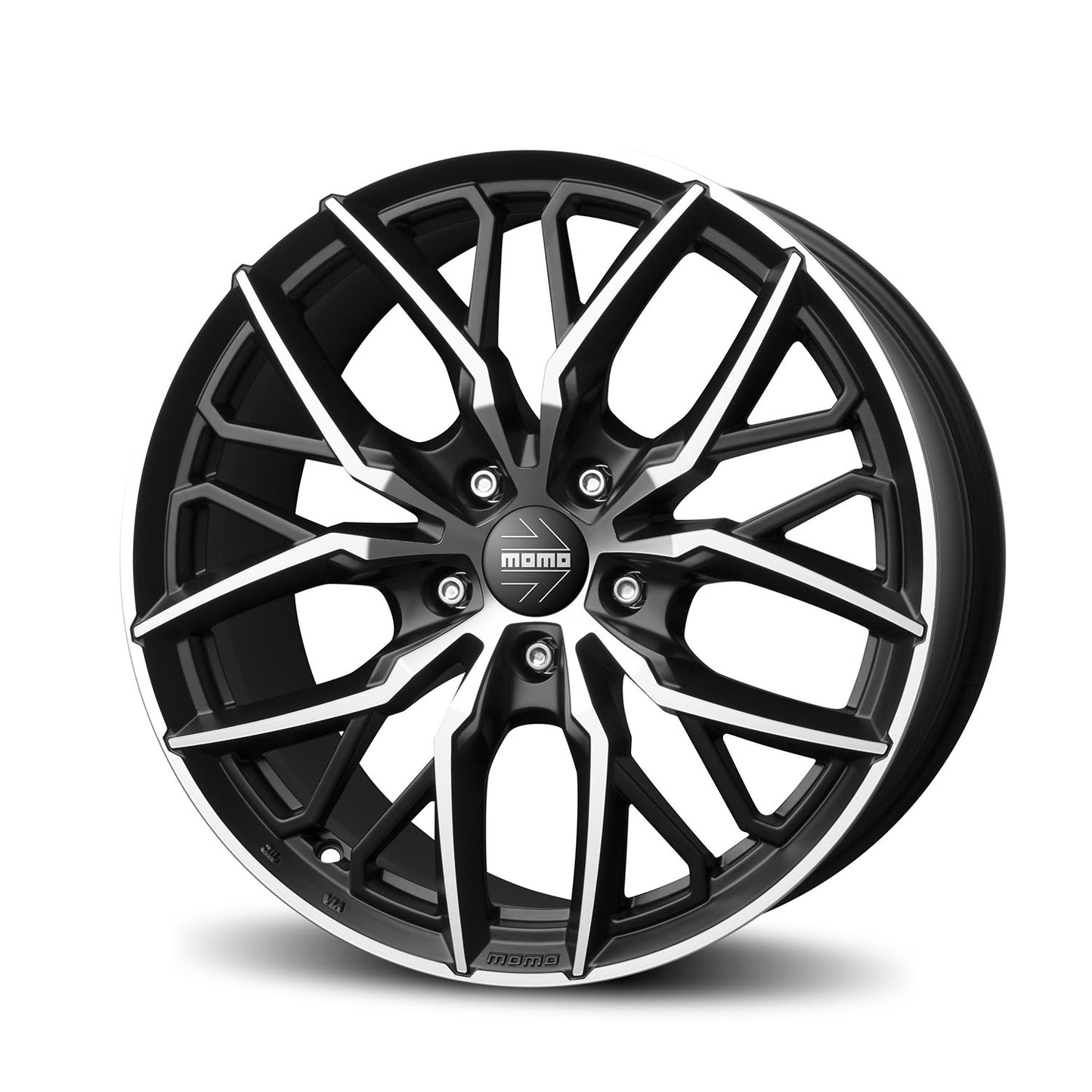 Momo Spider 20x8.5" 5x112 ET35, Flat Black, Machined Spokes