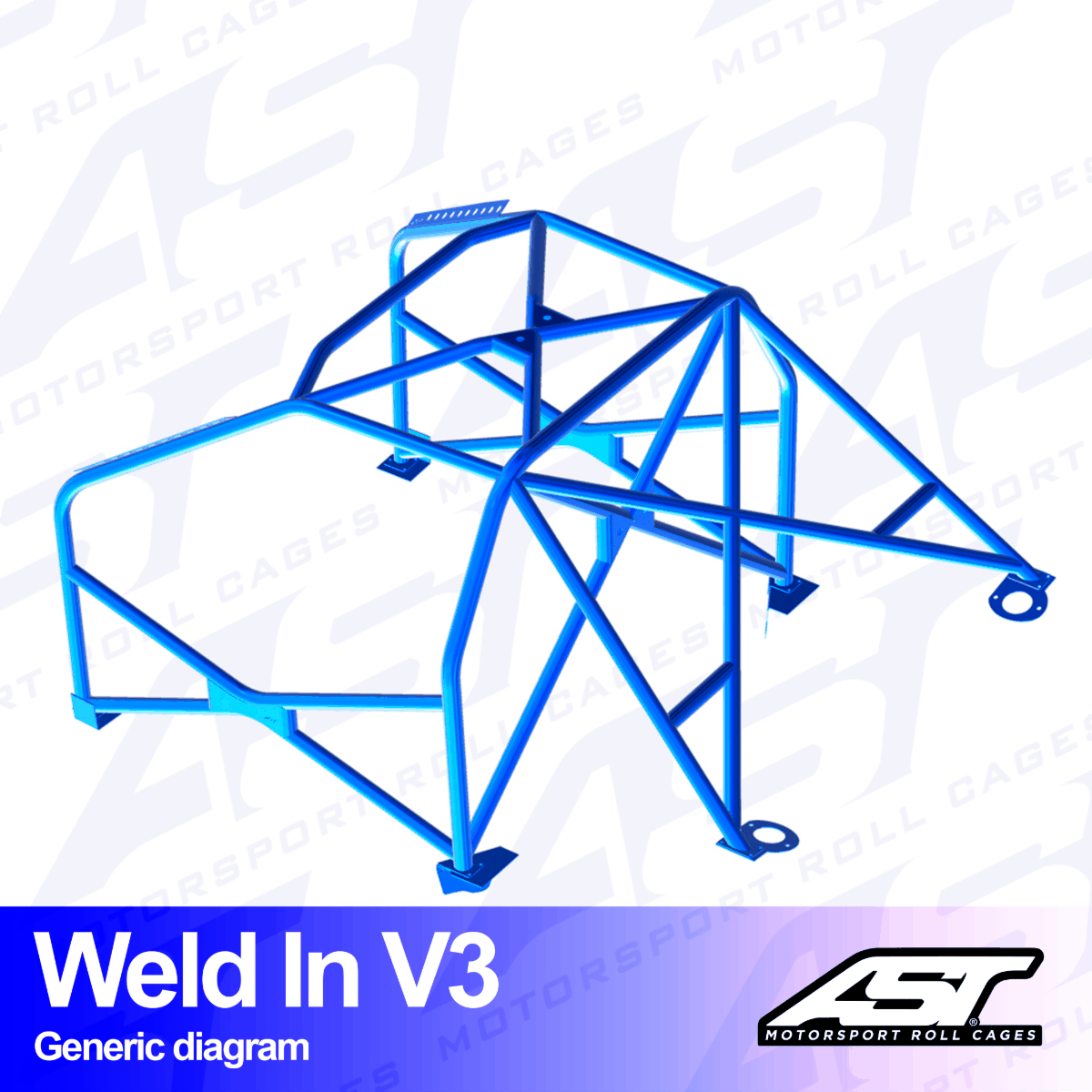 AST Rollcages V3 Weld-In 8-Point Roll Cage for Audi S4 B5 Avant (Quattro) - FIA