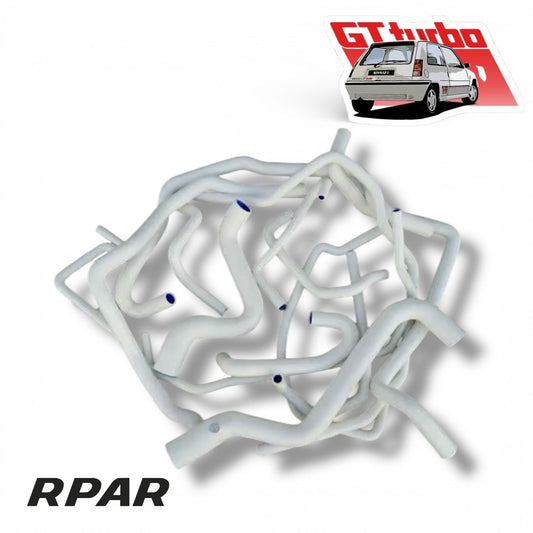 KIT TUBI GIRO ACQUA RINFORZATI IN SILICONE RENAULT 5 GT TURBO PHASE 2 PHASE 1
