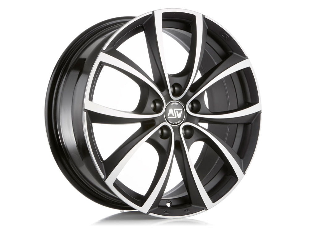 MSW 27 18x7.5" 5x112 ET48, Gloss Black, Machined Spokes