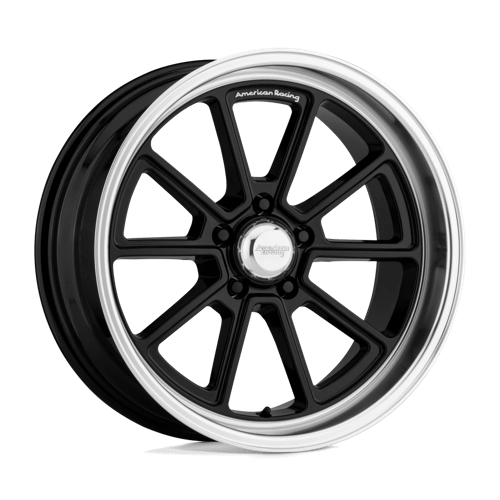 American Racing Vintage VN510 Draft 18.0x8" 5x114.3 ET00, Gloss Black, Diamond Cut Lip
