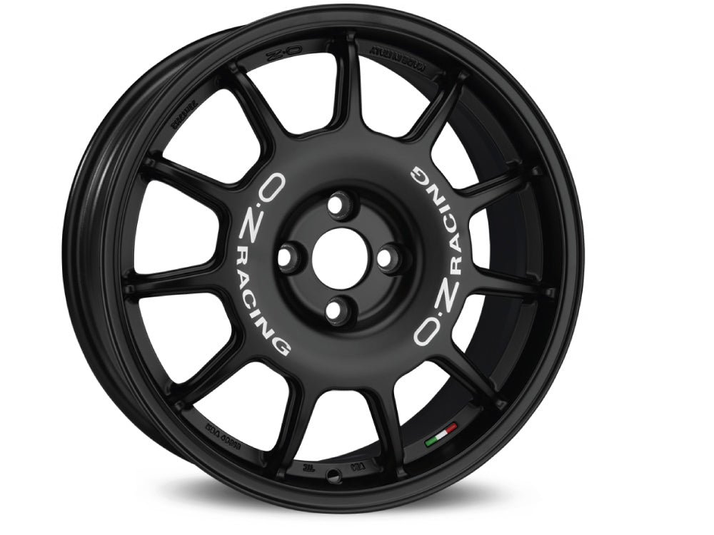 OZ Leggenda 17x7" 4x100 ET42, Flat Black, White Lettering