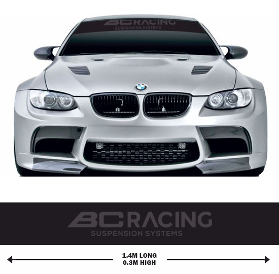 'BC Racing S-Systems' Black & Black Sunstrip