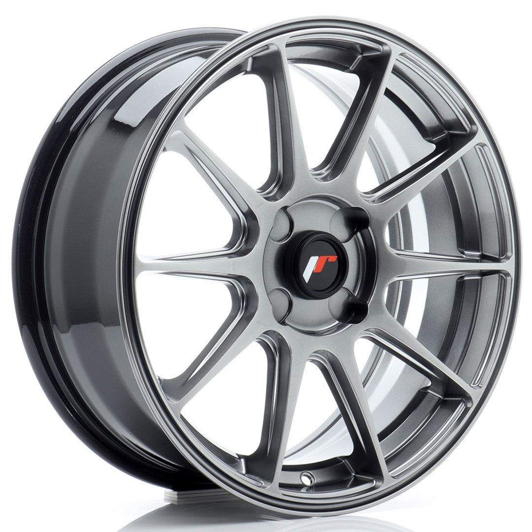 Japan Racing JR-11 17x7" (4 hole custom PCD) ET20-38, Hyper Black