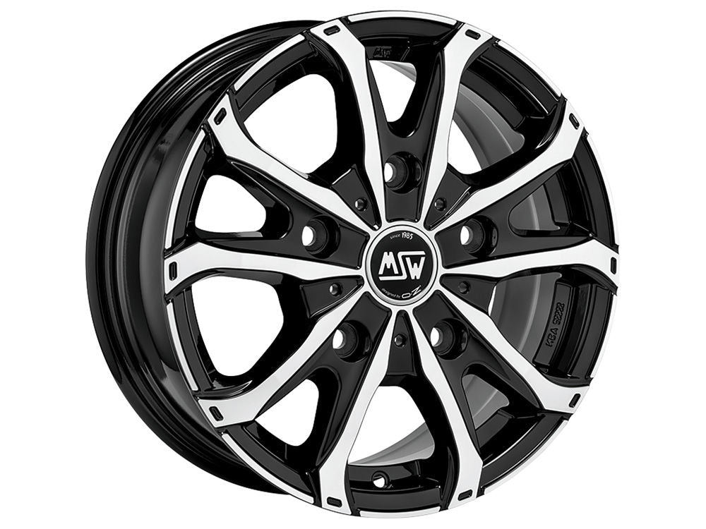 MSW 48 Van 18x7.5" 5x120 ET43, Gloss Black, Machined Spokes
