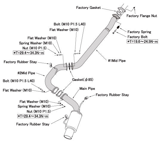HKS "Hi-Power" Catback for Subaru Impreza GVF (07-11)