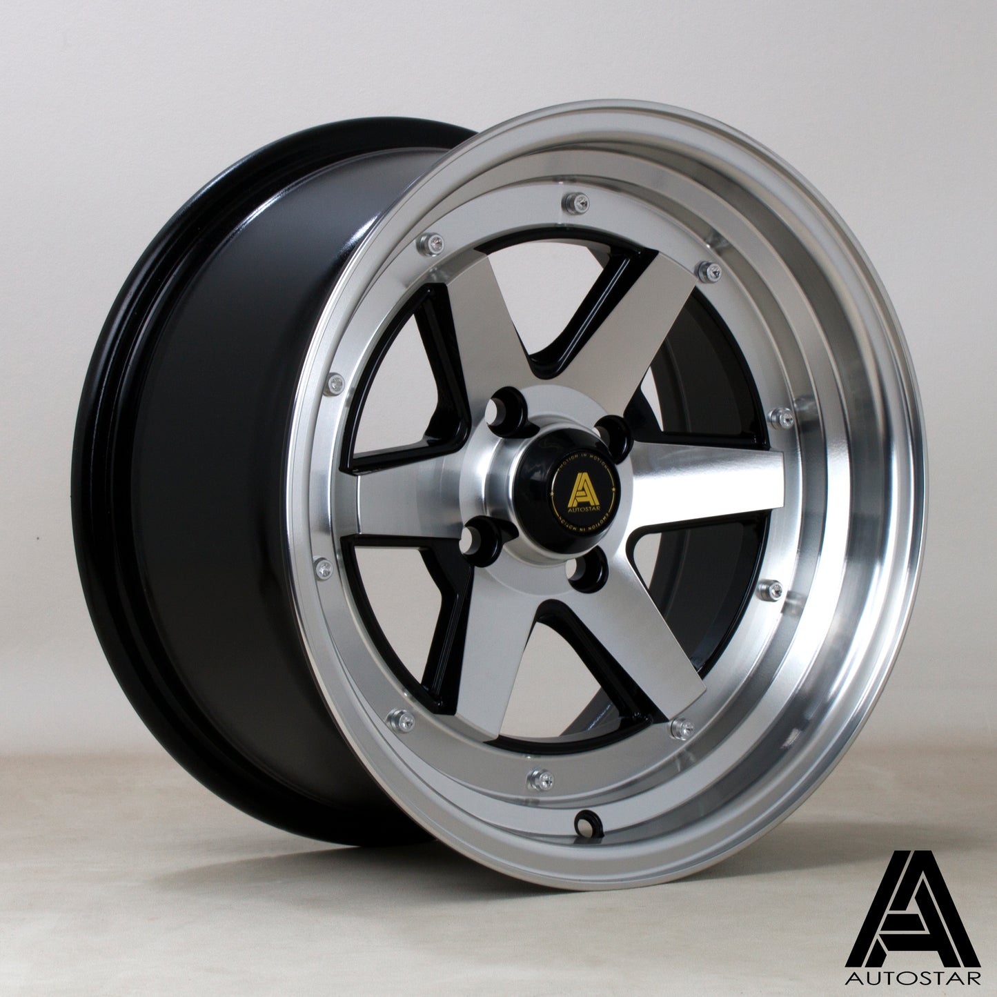 Autostar Magic 15x8" 4x114.3 ET0, Polished & Flat Black