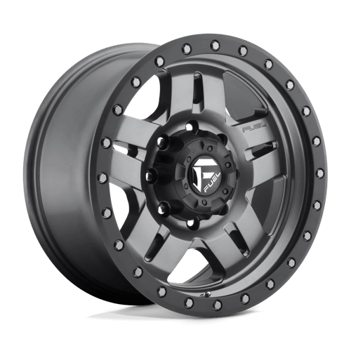Fuel D558 Anza 17x8.5 6x139.7 ET06, Flat Gunmetal, Black Ring