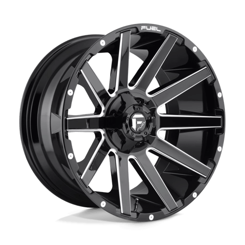 Fuel D615 Contra 20x10" 5x139.7/150 ET-18, Gloss Black Milled