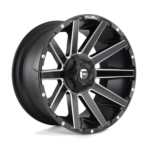 Fuel D616 Contra 18x9 6x135/139.7 ET01, Flat Black, Gloss Lip