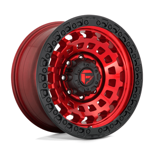 Fuel D632 Zephyr 18x9" 5x127 ET01, Candy Red, Black Ring
