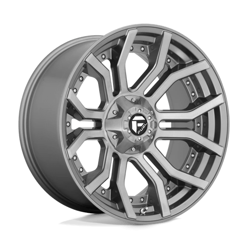 Fuel D713 Rage Platinum 20x10 5x127/139.7 ET-18, Brushed Gunmetal Tinted Clear