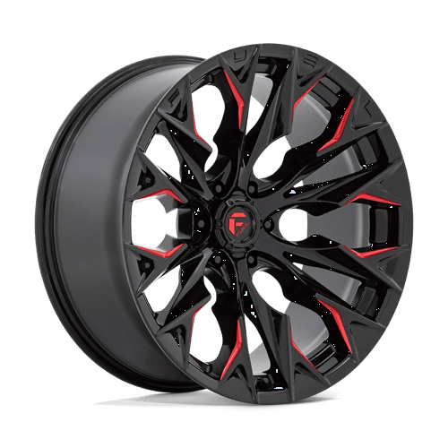 Fuel D823 Flame 22x10" 6x139.7 ET-18, Gloss Black Milled, Candy Red