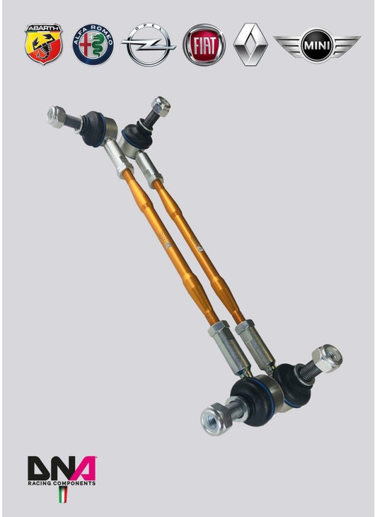 Kit tiranti Pro Street barra antirollio anteriore DNA Racing 500/595/695 Abarth