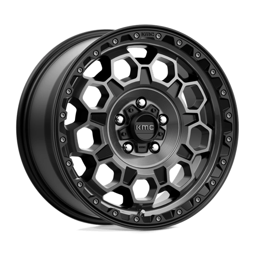 KMC KM545 Trek 17x9" 5x127 ET-12, Satin Black, Gray Tint