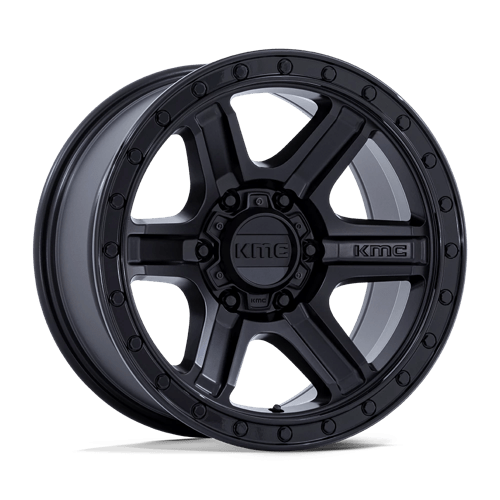 KMC KM551 Outrun 17x8.5" 6x139.7 ET18, Matte Black, Gloss Black Lip