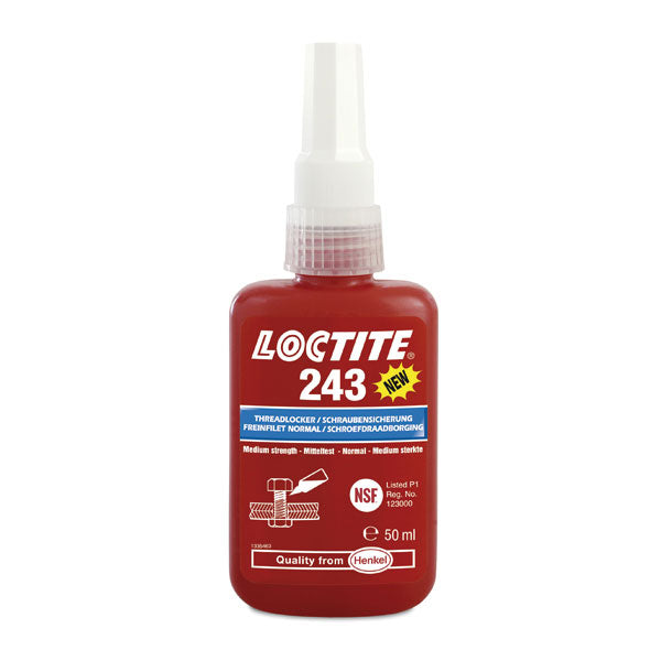 Loctite 243 Medium Strength Threadlocker (Blue, 50 ml)