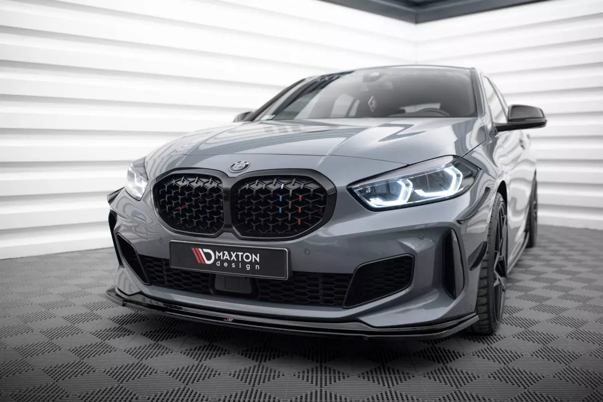 Labbro anteriore Maxton Design V.1 per BMW Serie 1 F40 Pacchetto M / M135i nero lucido