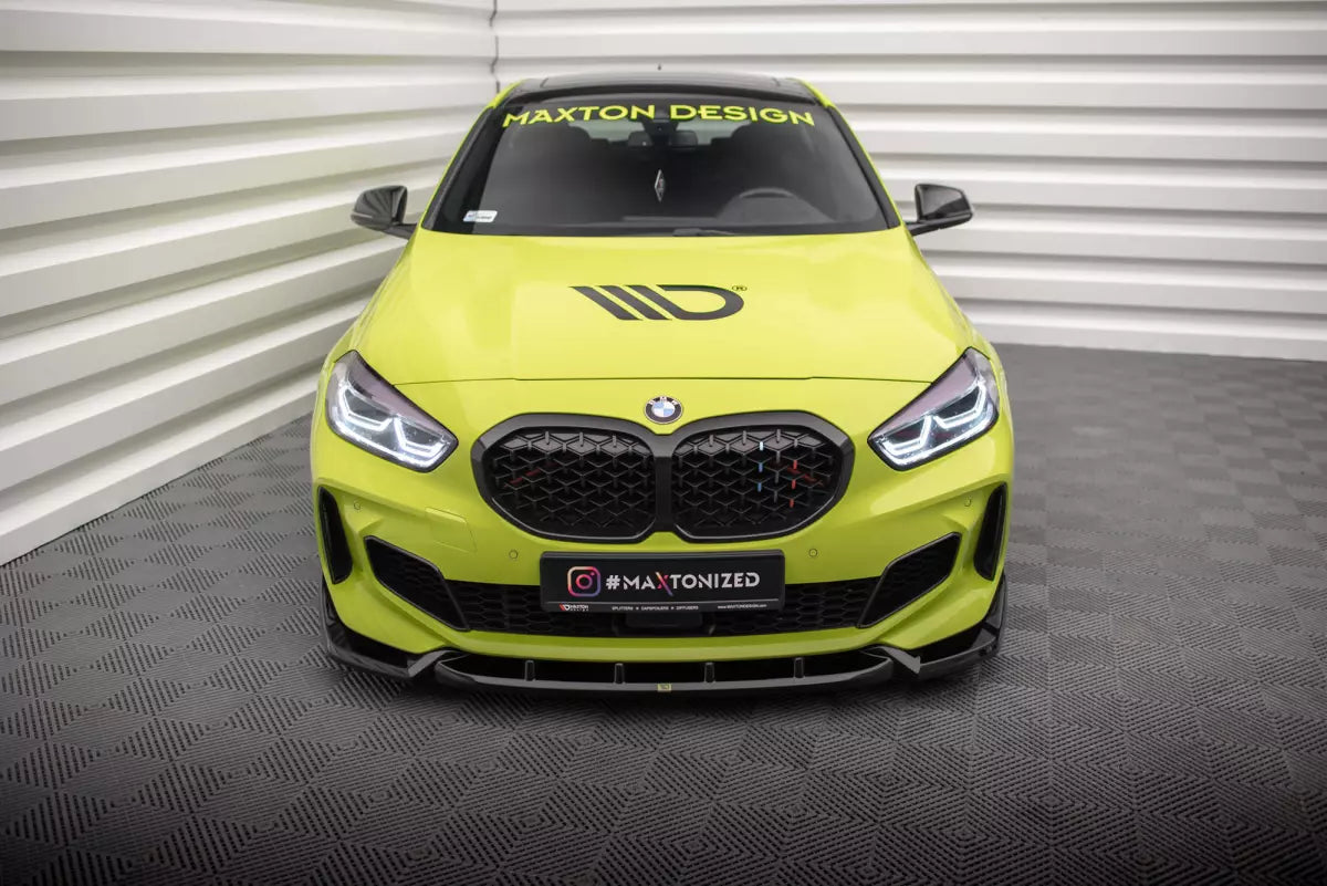 Labbro anteriore Maxton Design V.7 per BMW Serie 1 F40 M-Package / M135i nero lucido