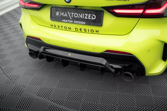 Diffusore posteriore Maxton Design V.1 per BMW Serie 1 F40 Pacchetto M / M135i nero lucido