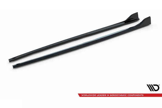 Minigonne laterali Maxton Design (coppia) V.5 per BMW Serie 1 F40 Pacchetto M/M135i nero lucido