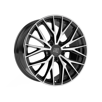 MSW 44 20x9" 5x112 ET28, Gloss Black, Machined Spokes