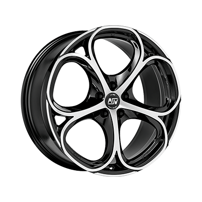 MSW 82 18x9" 5x110 ET34, Gloss Black, Machined Spokes
