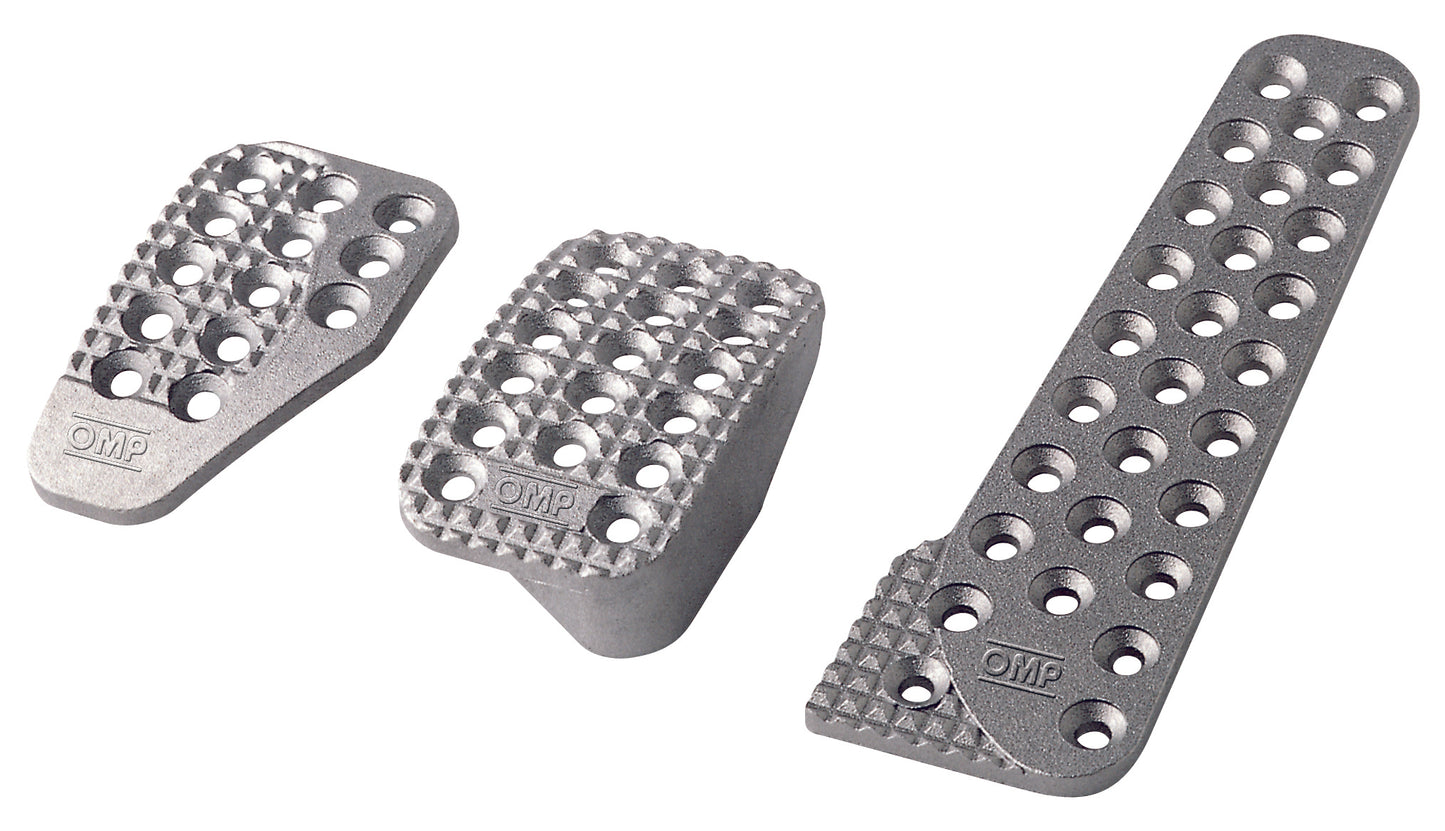 OMP 3 Pro Pedals Set, Sand-Blasted Aluminum, Long Accelerator