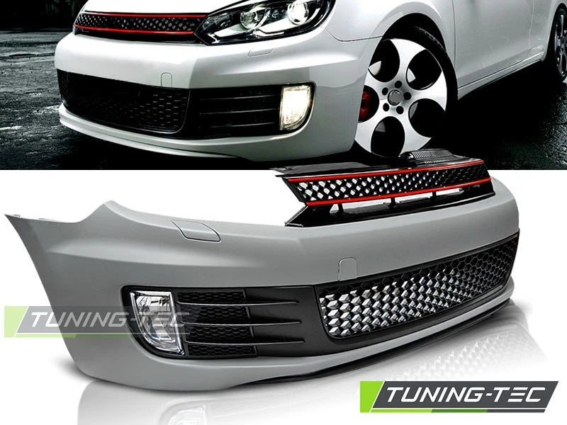PARAURTI ANTERIORE VW GOLF 6 LOOK GTD GTI COMPLETO GRIGLIA FENDINEBBIA 08-12