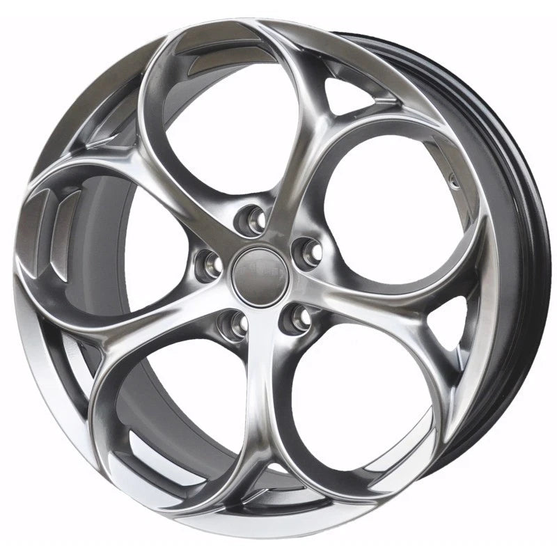 4 CERCHI IN LEGA 18 ALFA ROMEO GIULIETTA 159 GIULIA STELVIO 8J ET33 5x110 VARI COLORI