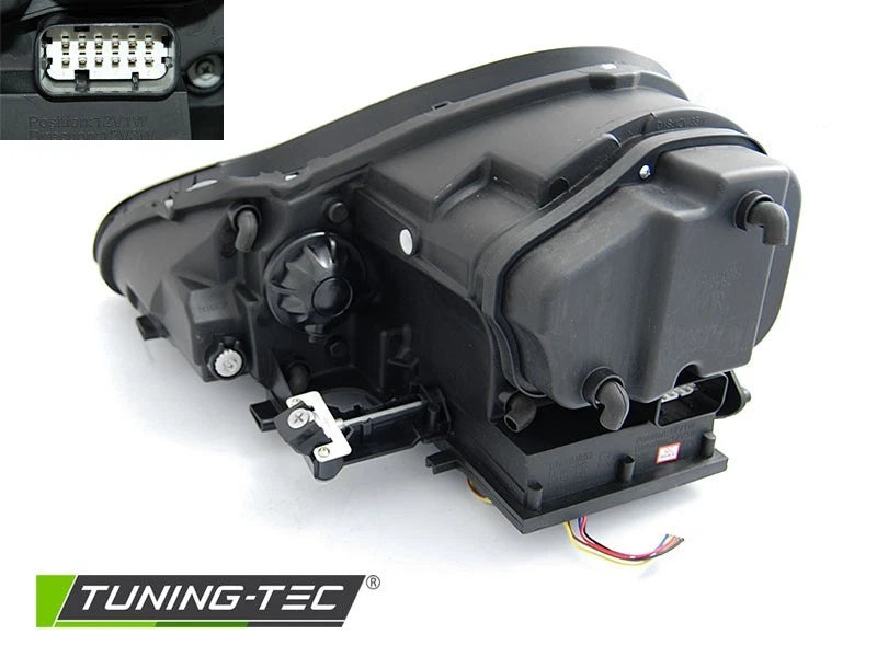 COPPIA FARI ANTERIORI DAYLIGHT CHROME HID PER PORSCHE CAYENNE 2002-2006